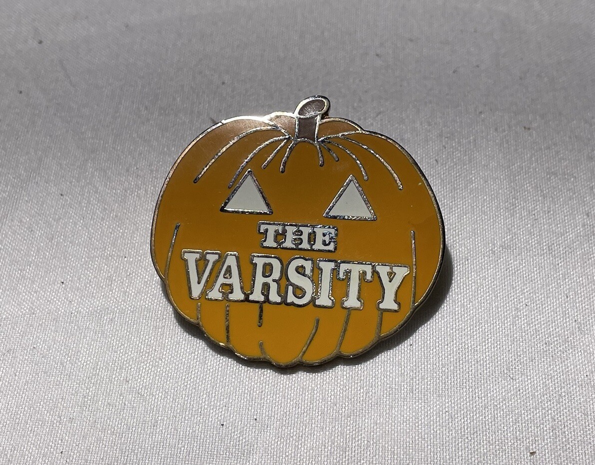 Vintage Atlanta Restaurant Varsity Pumpkin Limited Imprinted Products Pin Back