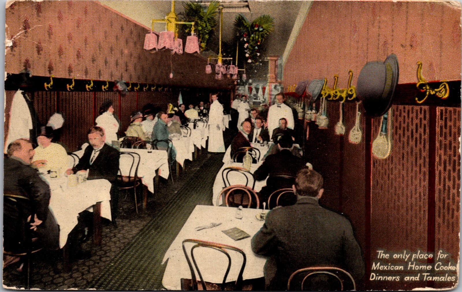 San Francisco CA C Petersen’s Mexico City Cafe Home Cooked Dinners 1915 Postcard