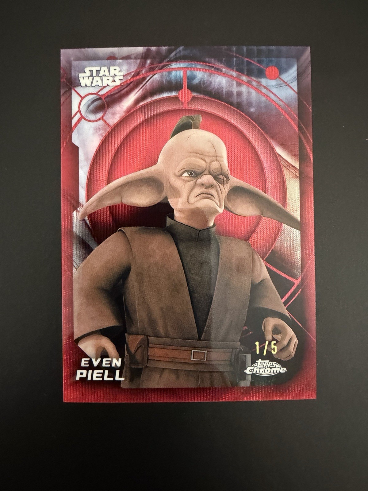 2026 Topps Chrome Star Wars Even Piell Red RayWave Refractor /5 #184