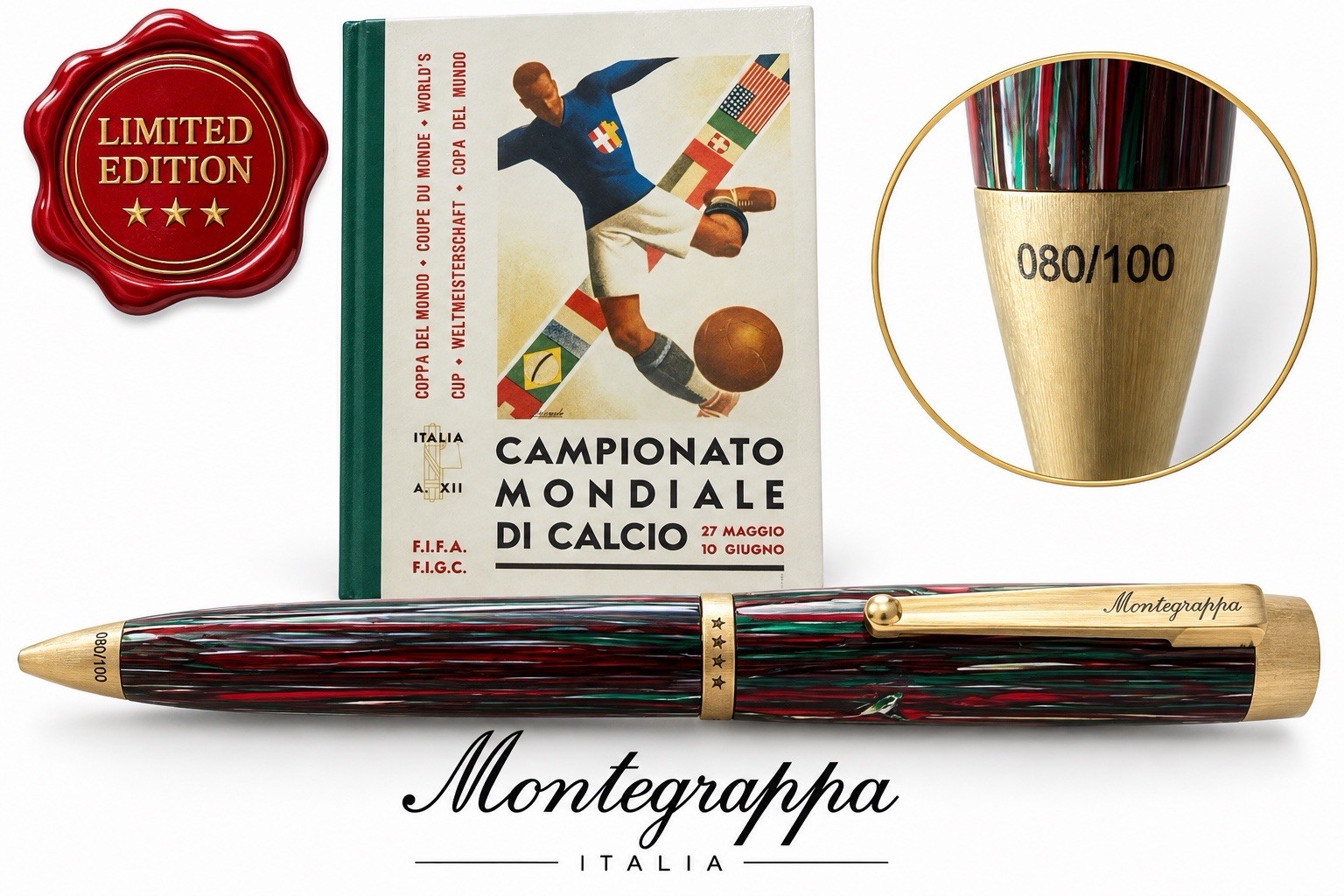MONTEGRAPPA Ballpoint Pen FIFA Limited Edition Only 100 Worldwide NOS