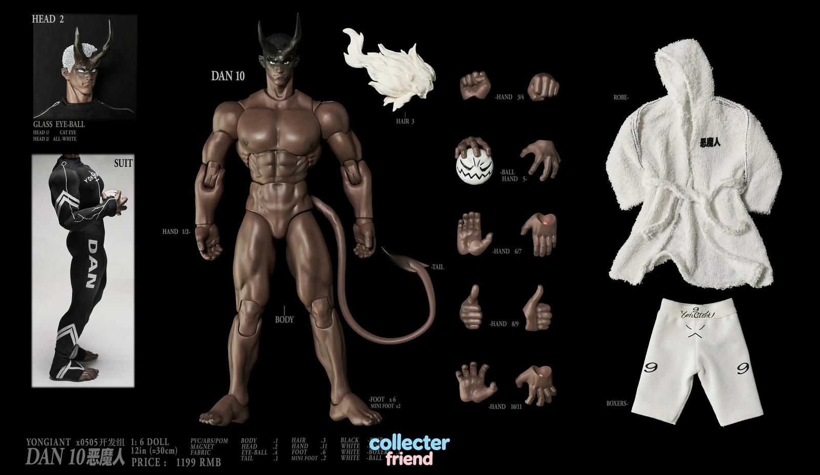 In Stock  YONGIANT x 0505 DAN10 Action Figure Devil Model 1/6 Scale H30cm New