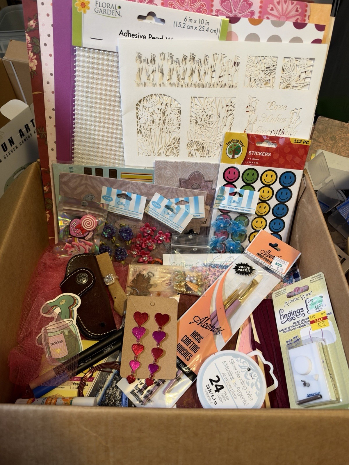 Vtg & New Junk Drawer Trinket Treasure Arts Crafts Lot Jewelry Fun HUGE