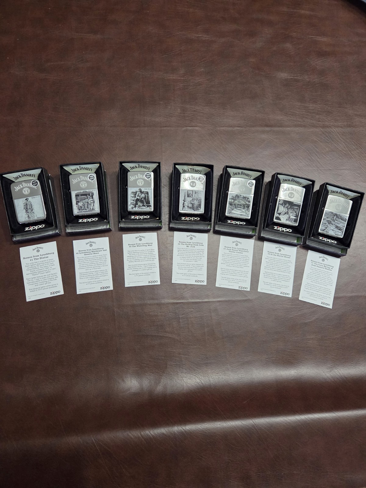 Zippo Jack Daniel’s RARE Complete Set of Scenes from Lynchburg - New in Boxes