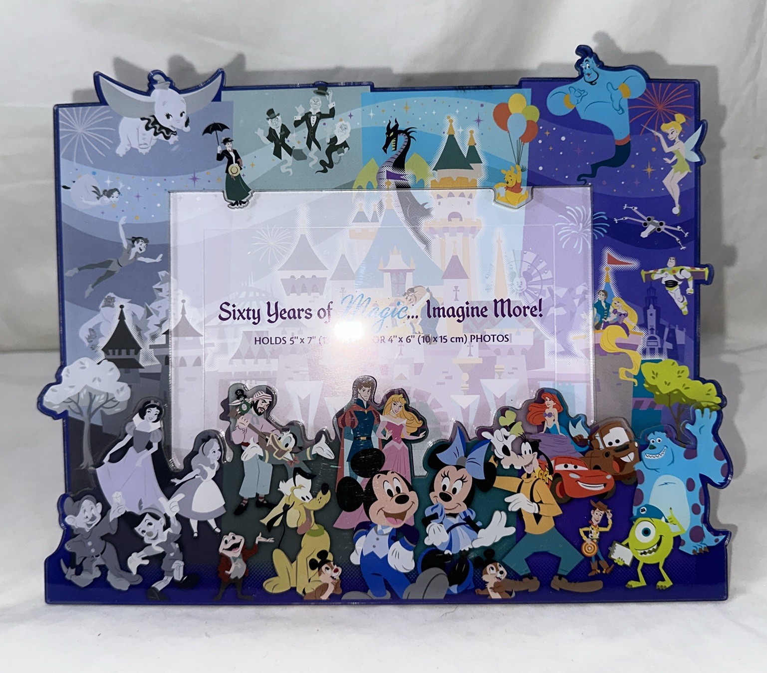 Disneyland 60th Diamond Anniversary Mickey & Friends Photo Picture Frame 5\