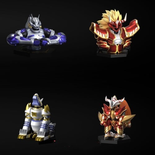 EVO Studio Digimon Spirit Resin Statue In Stock Fire Spirit Light Painted New