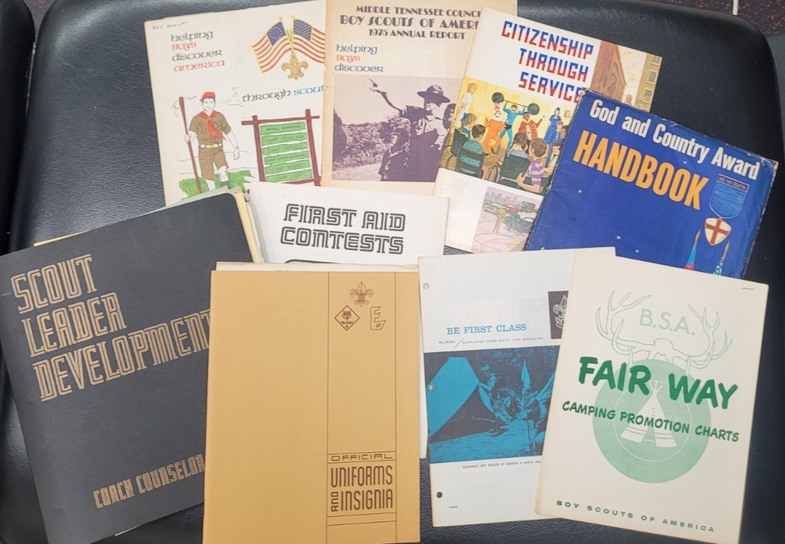 Vintage BSA Boy Scouts Leader Training Manual Lot 1960s 70s Scoutmaster Binder