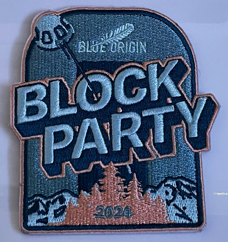 ultra-rare Blue Origin ‘Block Party’ 2024 Embroidered Patch