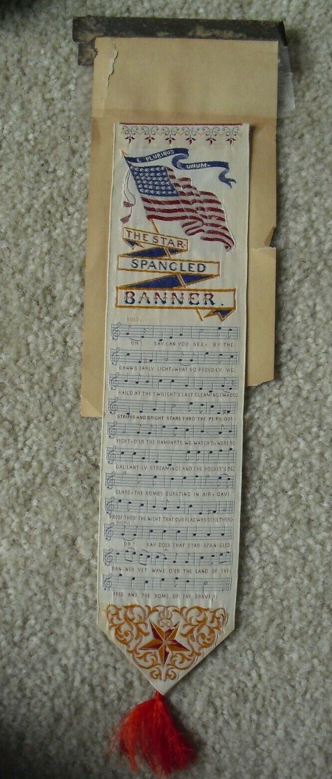 RARE Original 1890s Phoenix Silk Star Spangled Banner Silk Ribbon 11