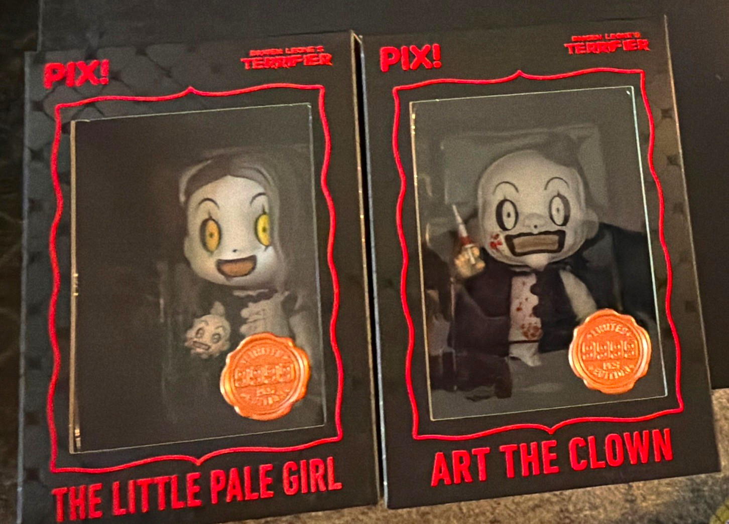 Thrilljoy Pix Terrifier Art the Clown & Little Pale Girl Vinyl Figure Ltd 9999