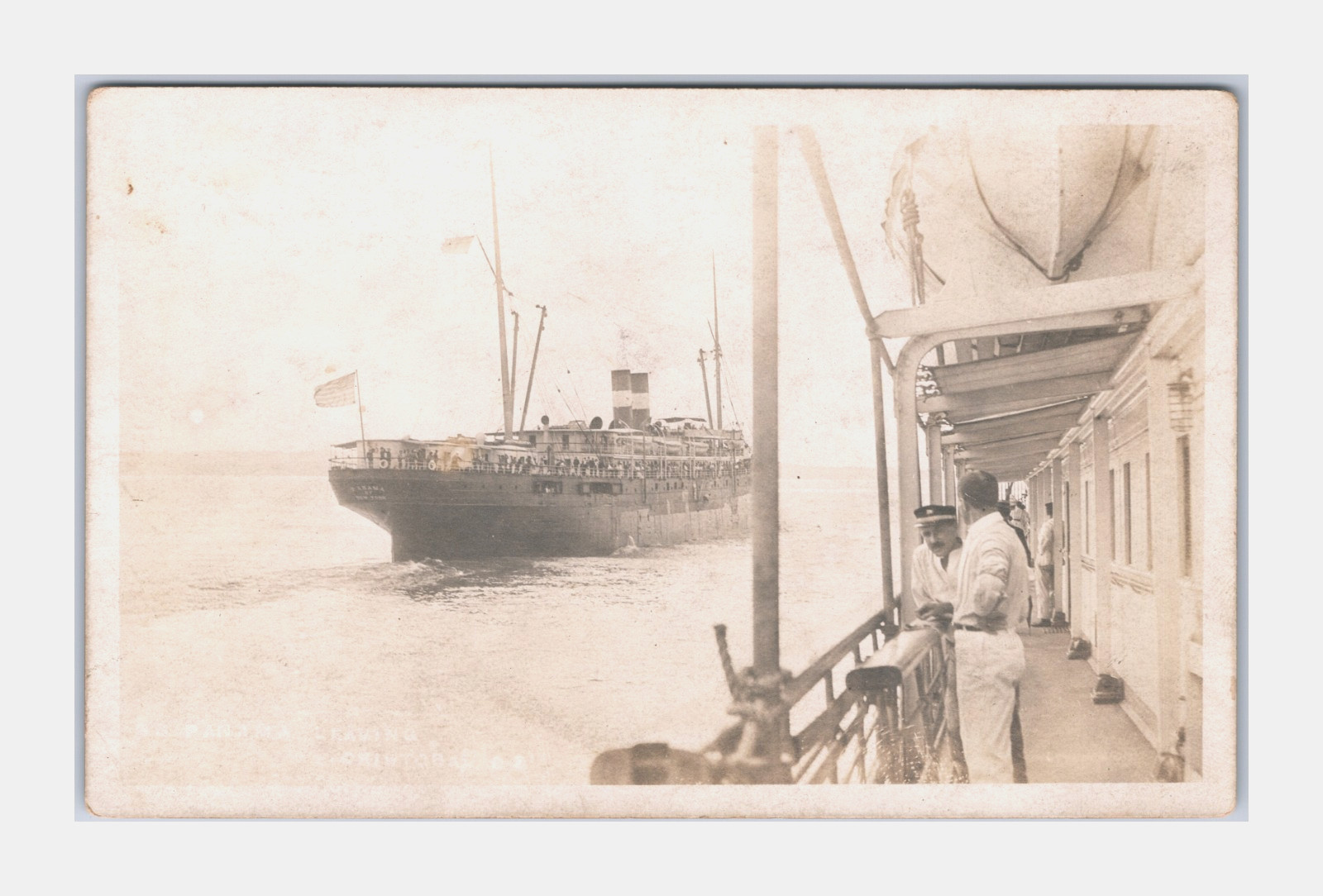 c.1939 OOAK RPPC PRR's SS PANAMA of NEW YORK 