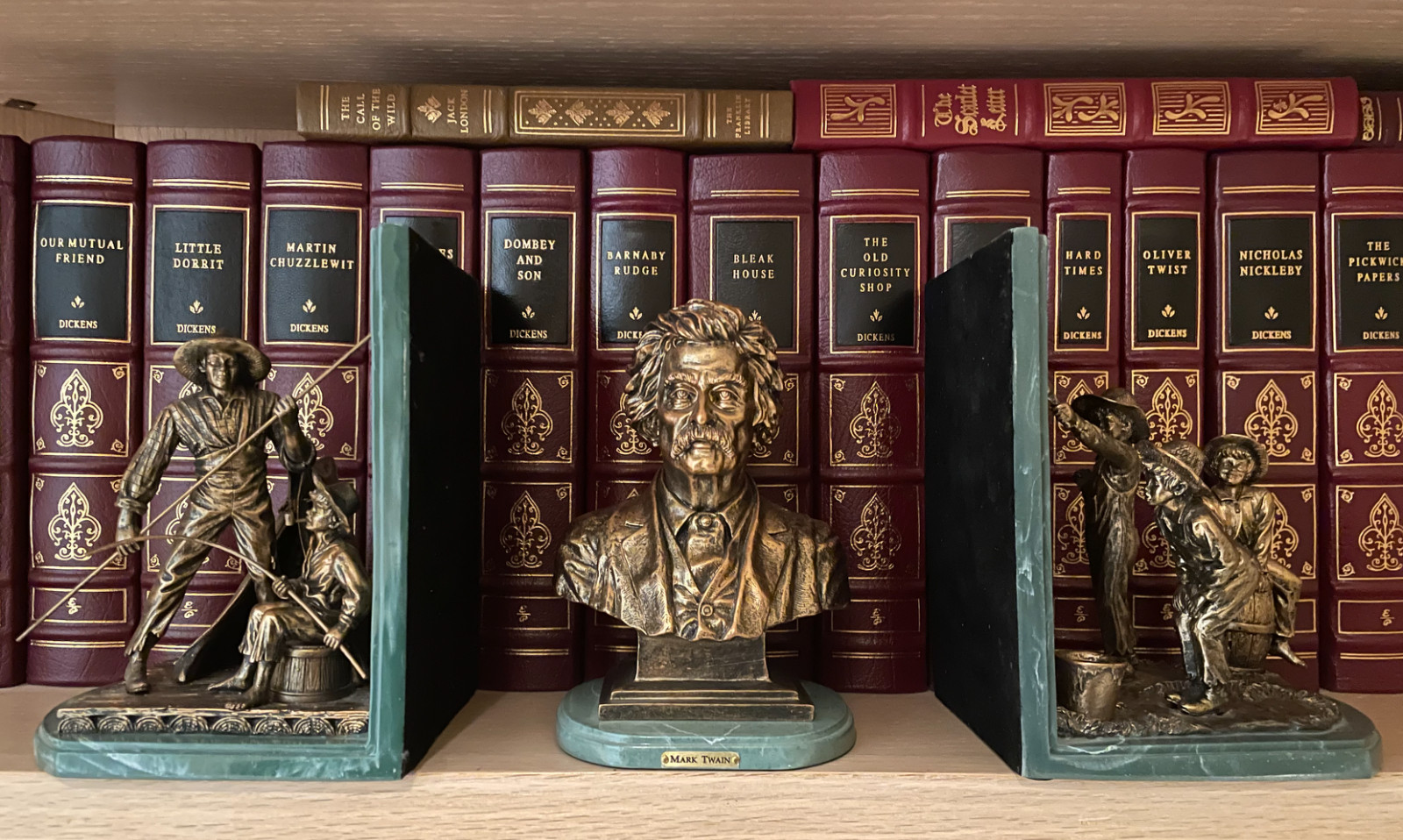 Mark Twain Bookends and Bust - Bradford Exchange, 3-Piece Limited Ed. Set - RARE
