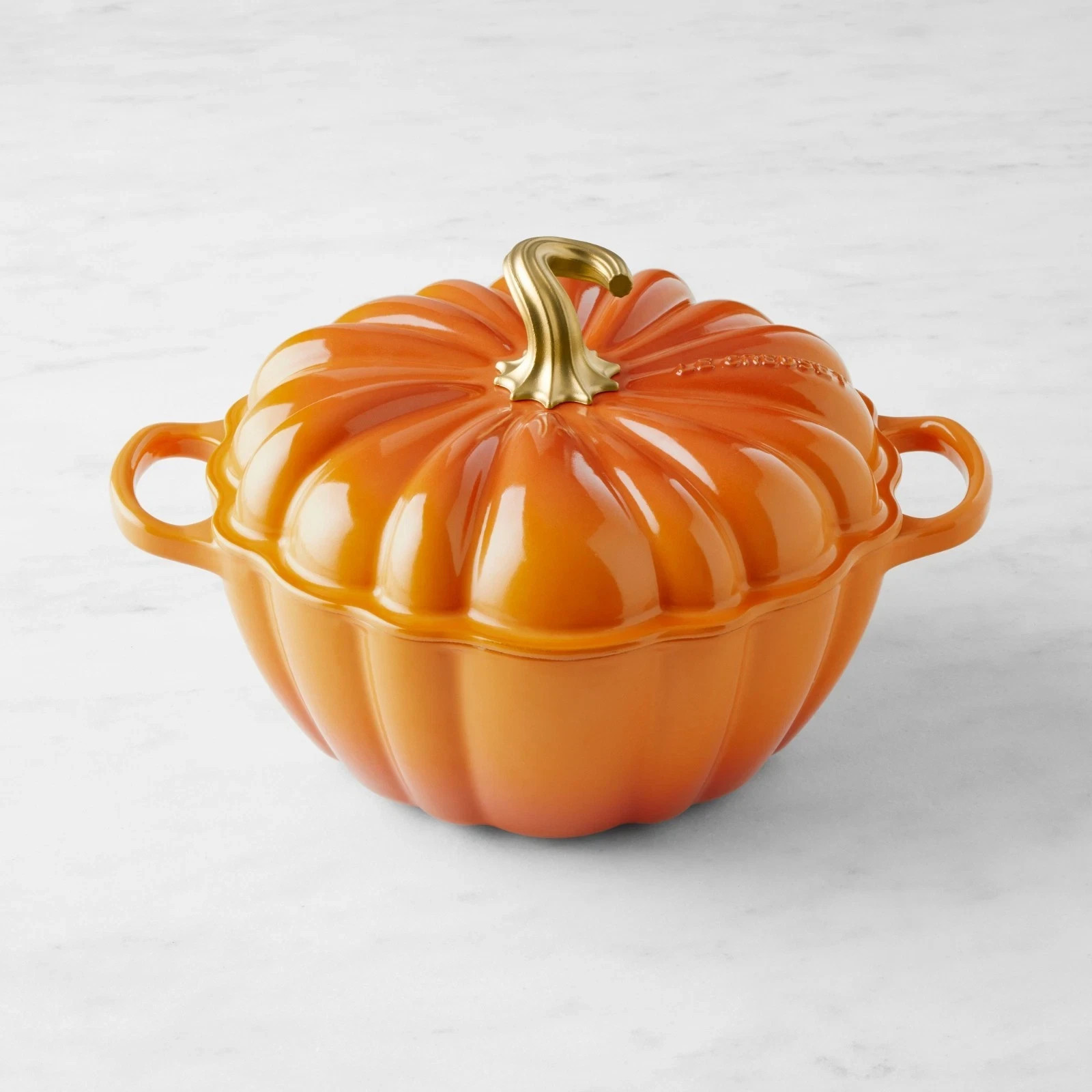 Le Creuset Enameled Cast Iron Pumpkin Cocotte 4-Qt Ship From US