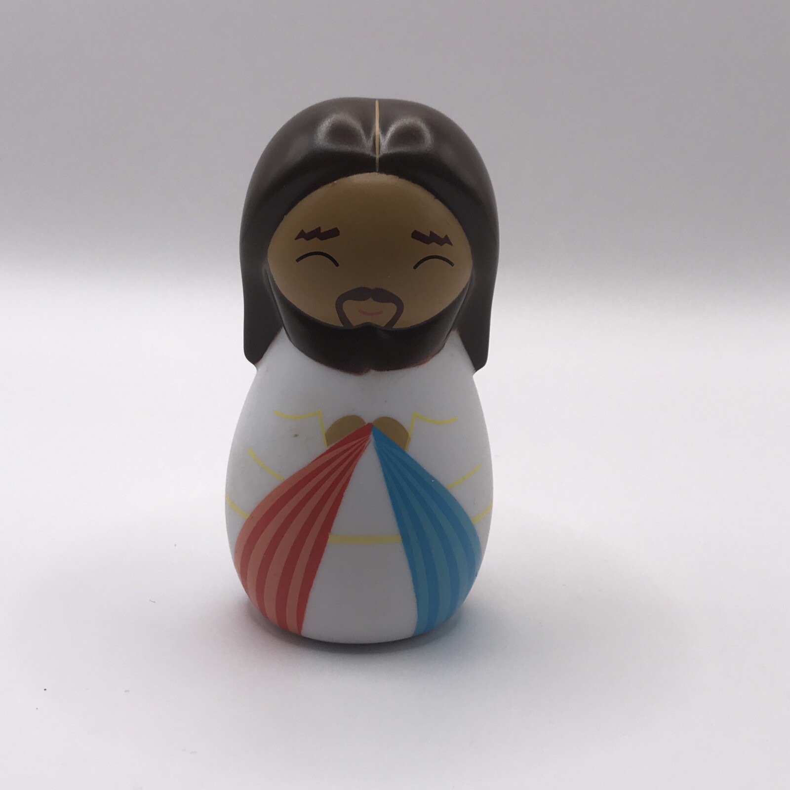 Divine Mercy Jesus Shining Light Doll 3.5” Great Condition 34