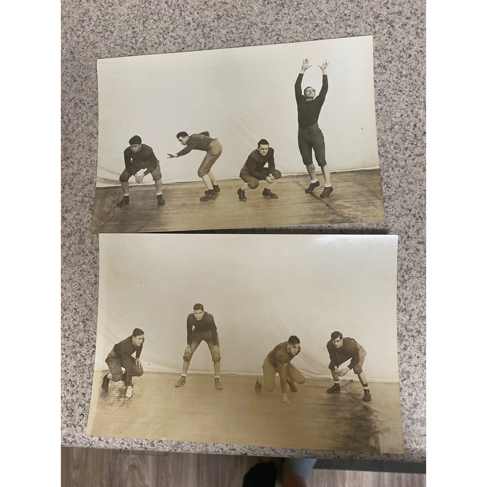 1930s St Norbert College Football Team Photographs Lot of 2 De Pere WI