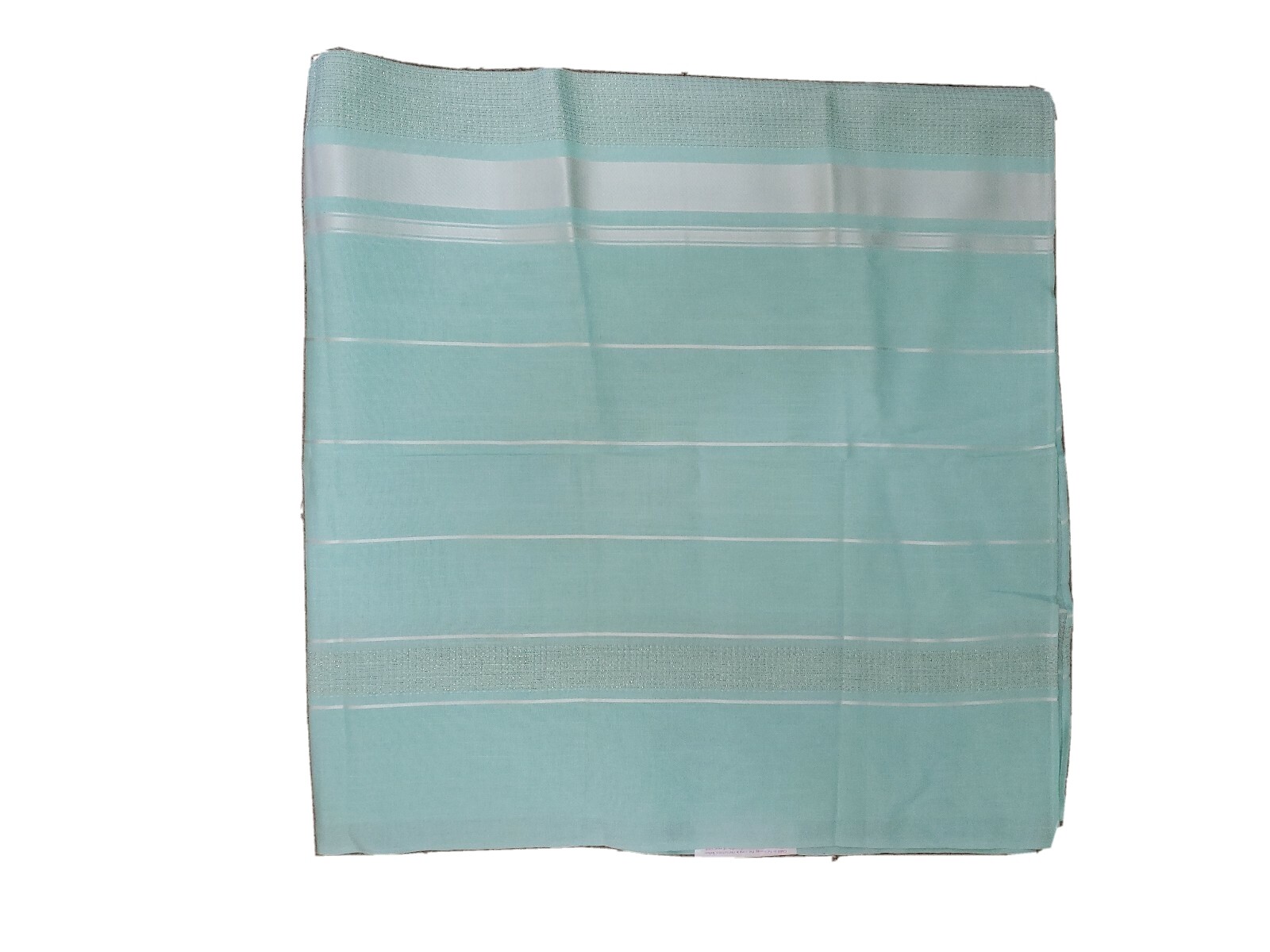 Empress Tablecloth Mint Green Satin Lurex Crease Resistant 52x52 Square New MCM
