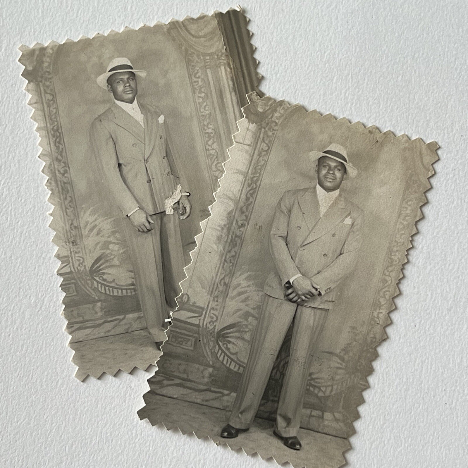 Vintage RPPC Real Photograph Very Handsome Black African American Man Fedora