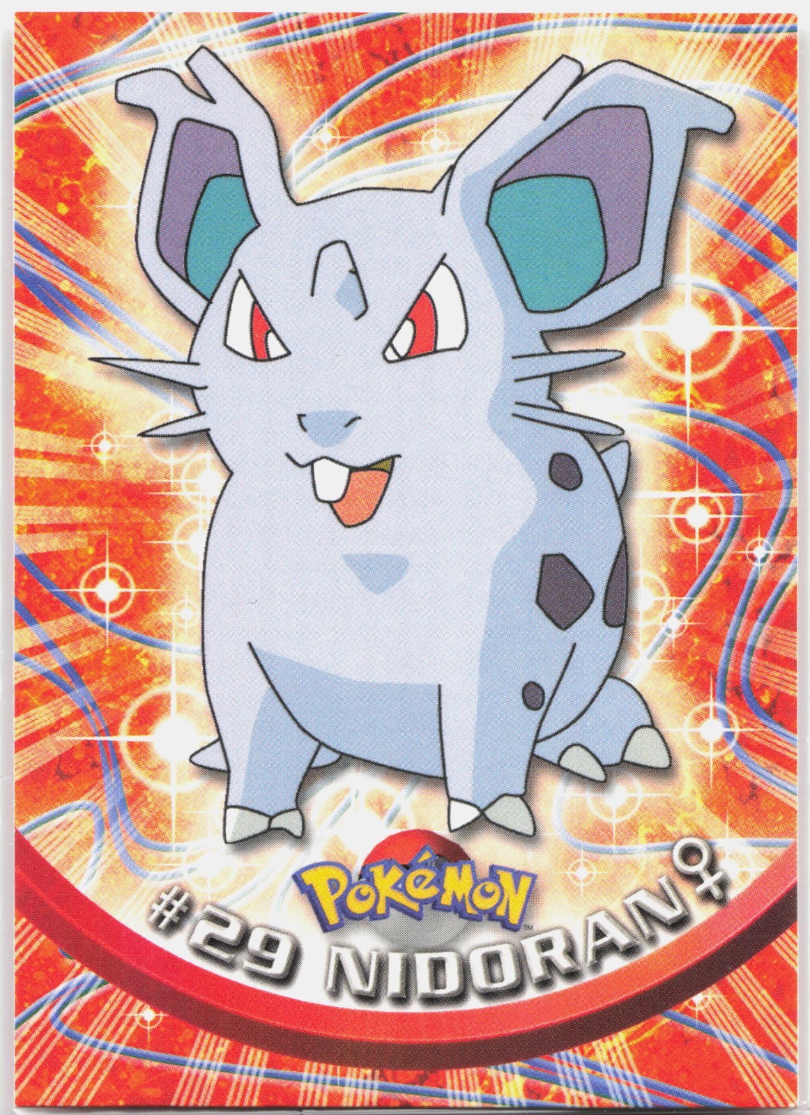1999 Pokemon Topps Nidoran F #29 Blue Logo Card NM