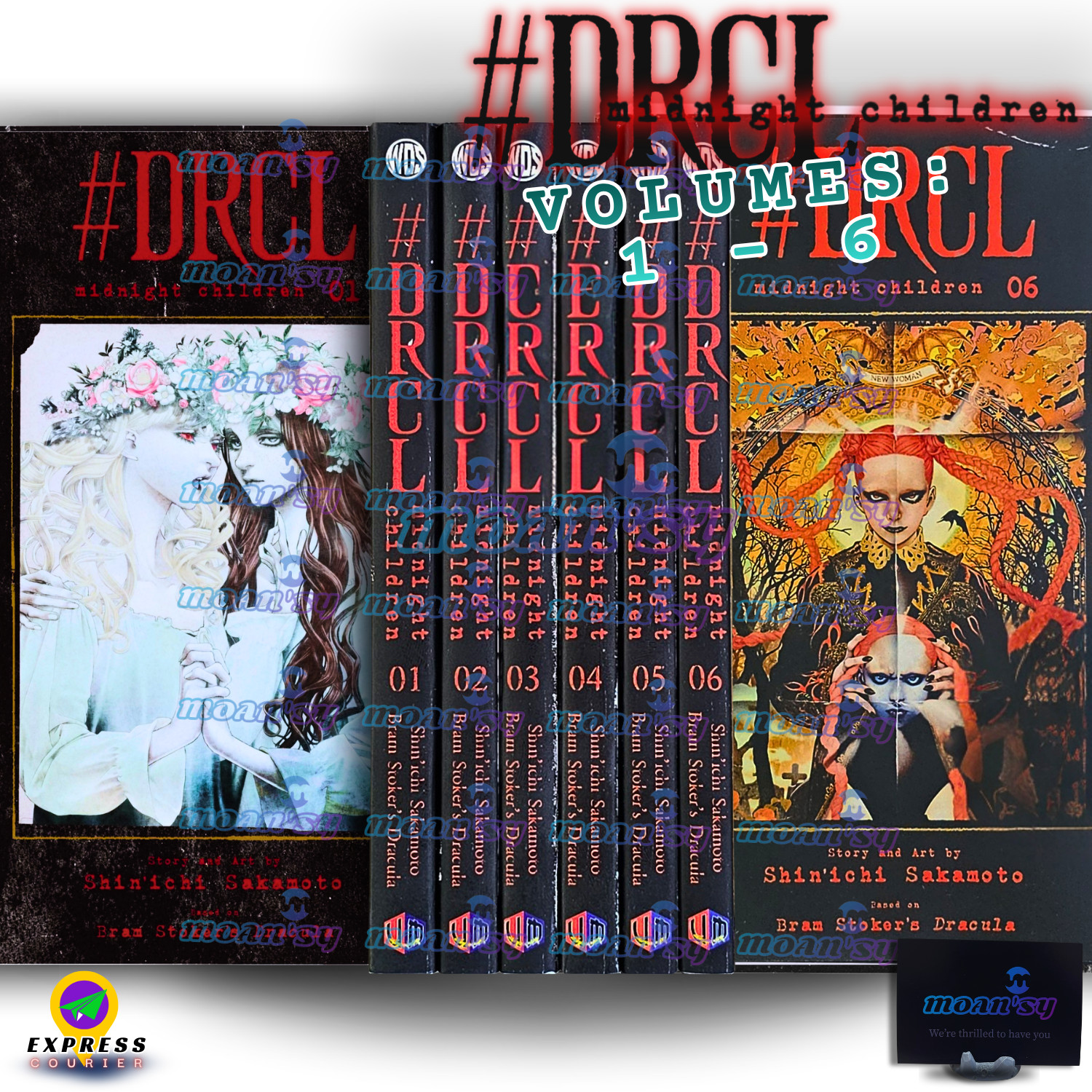 DRCL Midnight Children Manga Vol 1-6 English Set Books 1-6 Horror Comic Book Lot