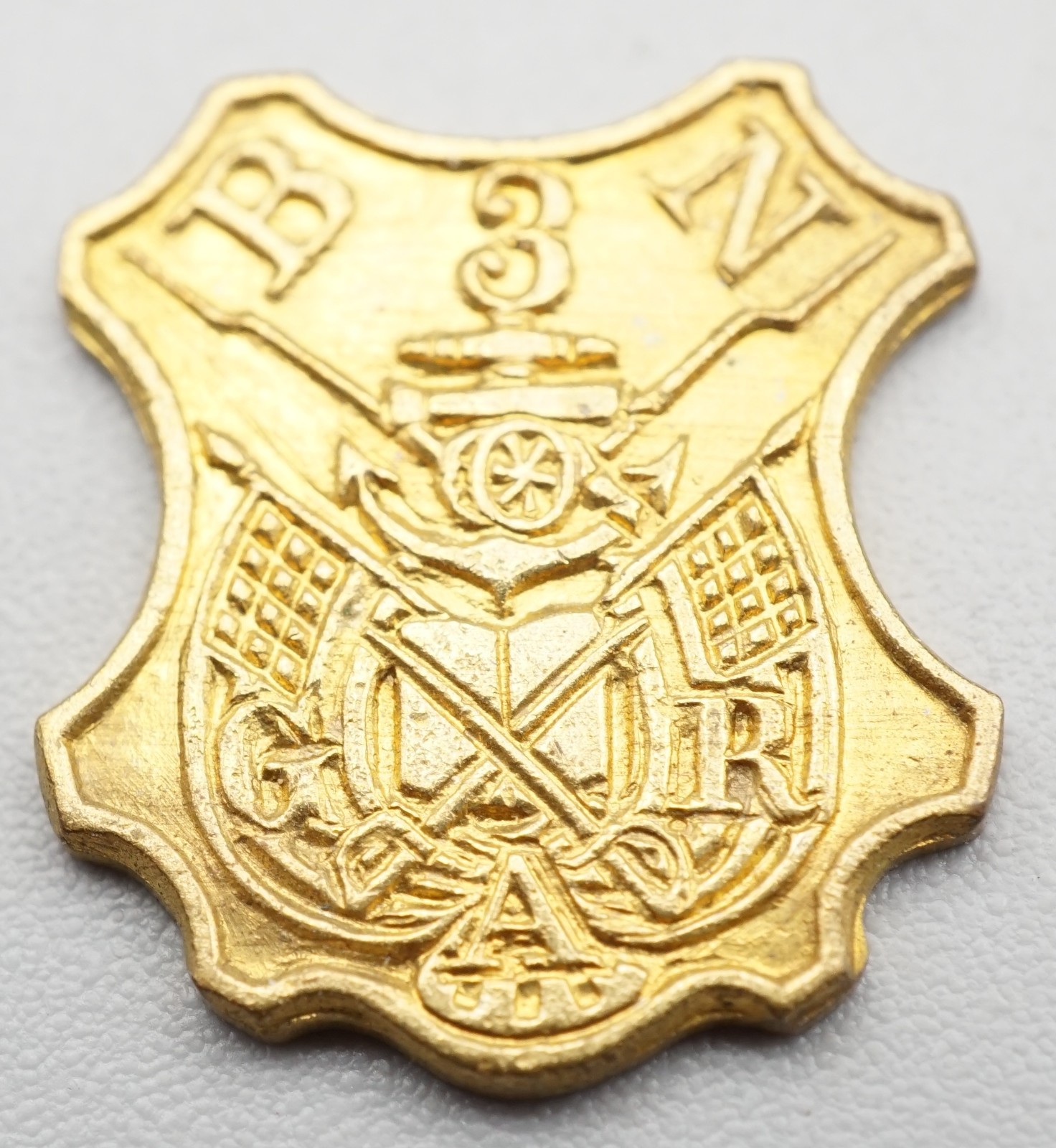 Civil War 3rd BN GAR Grand Army Of The Republic Badge FIRST TYPE 1865-69 - RARE