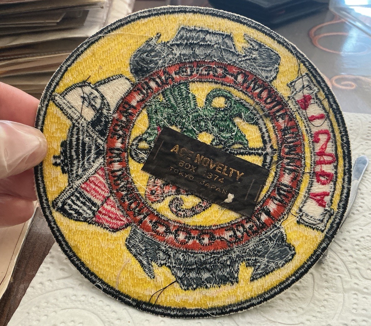 Original 60s Vintage ACE NOVELTY TAG US Navy USS Picuda SS-382 Submarine Patch