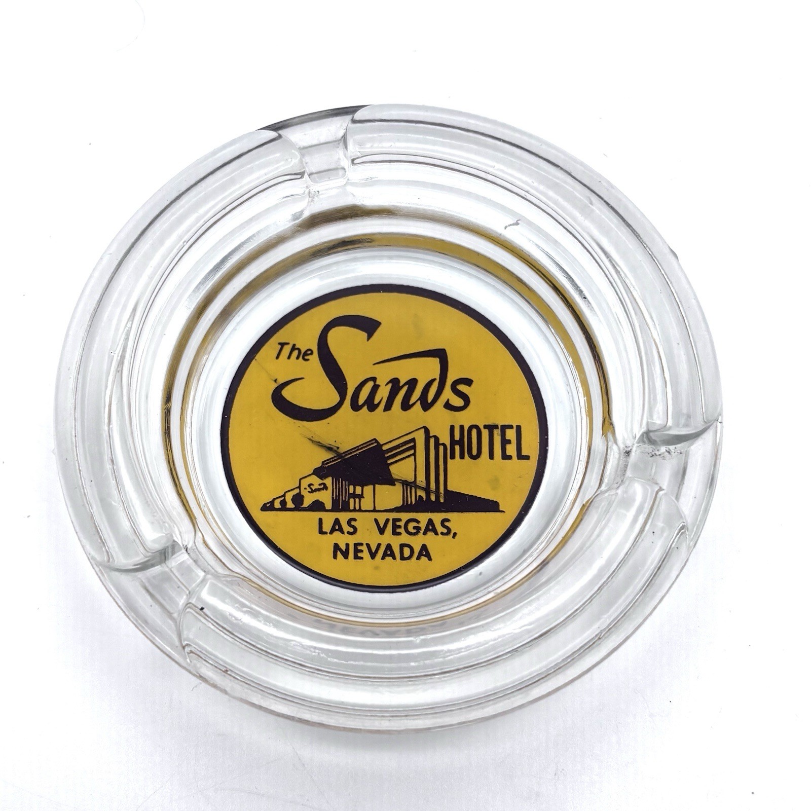 Vintage 1950\'s The Sand\'s Hotel Las Vegas Nevada Glass Casino Ashtray