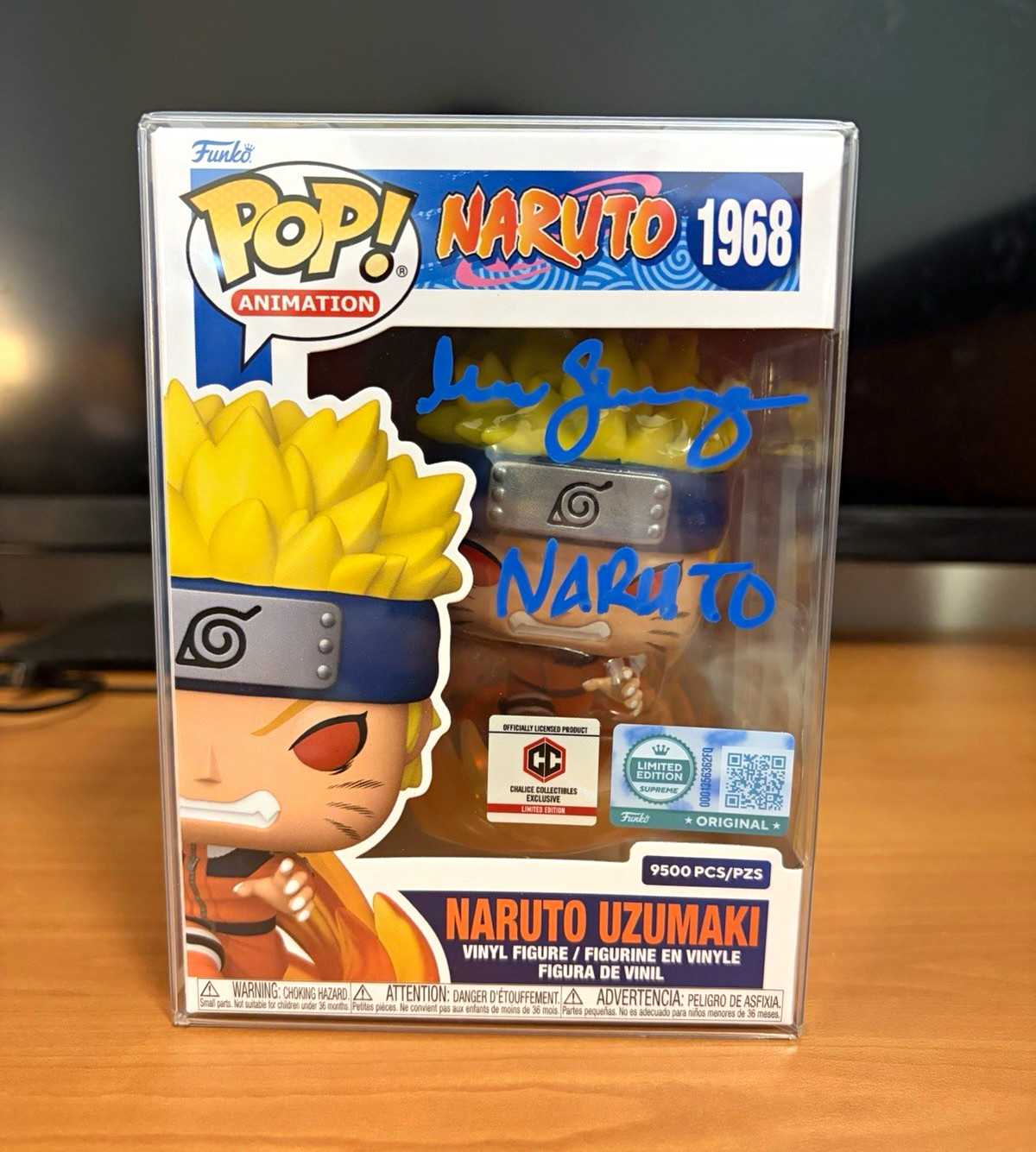 Funko Pop Animation Naruto Uzumaki #1968 Chalice Exclusive Signed jsa 9500 pc