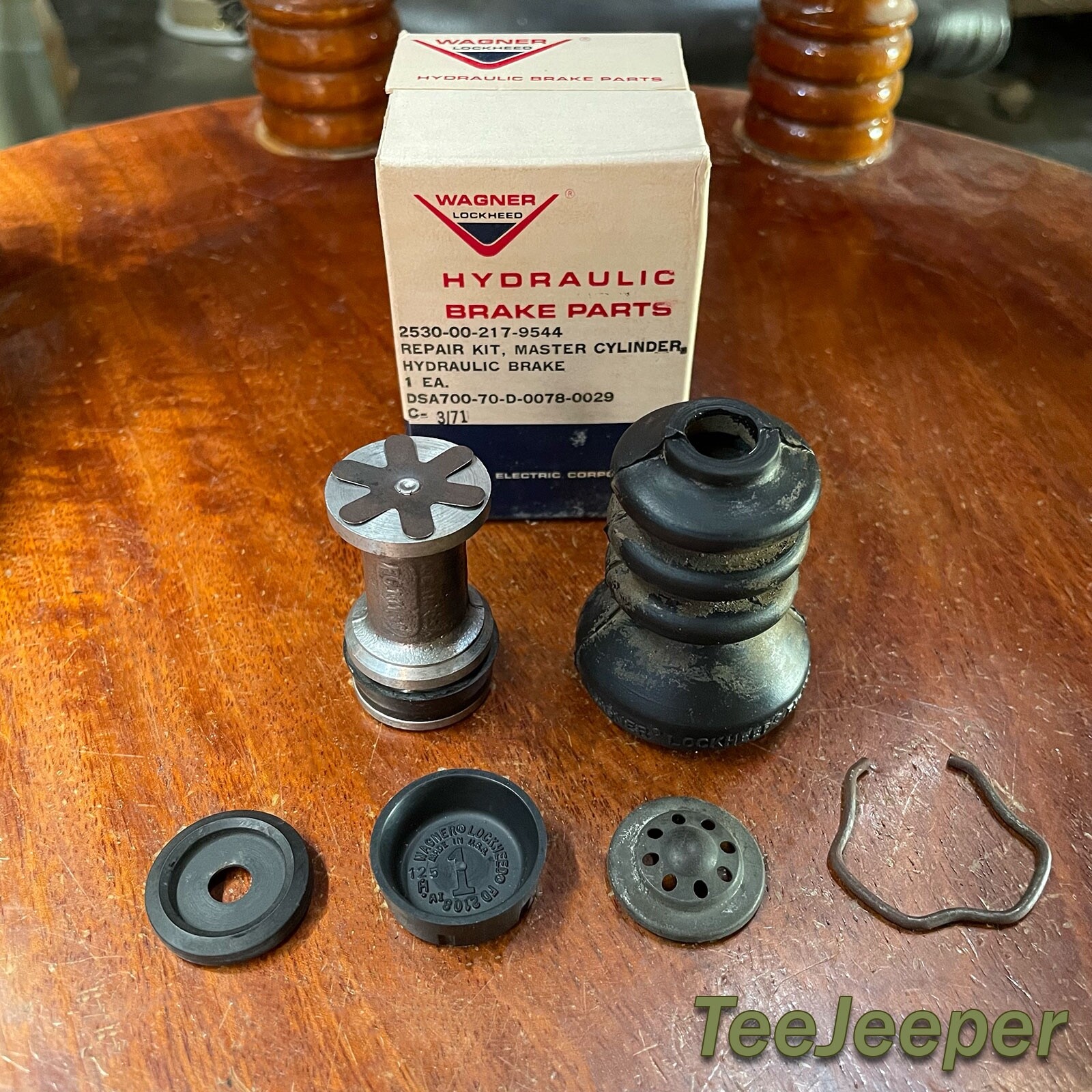 NOS Wagner Master Cylinder Repair Kit Jeep Willys MB GPW CJ2A CJ3A CJ3B M38 CJ5