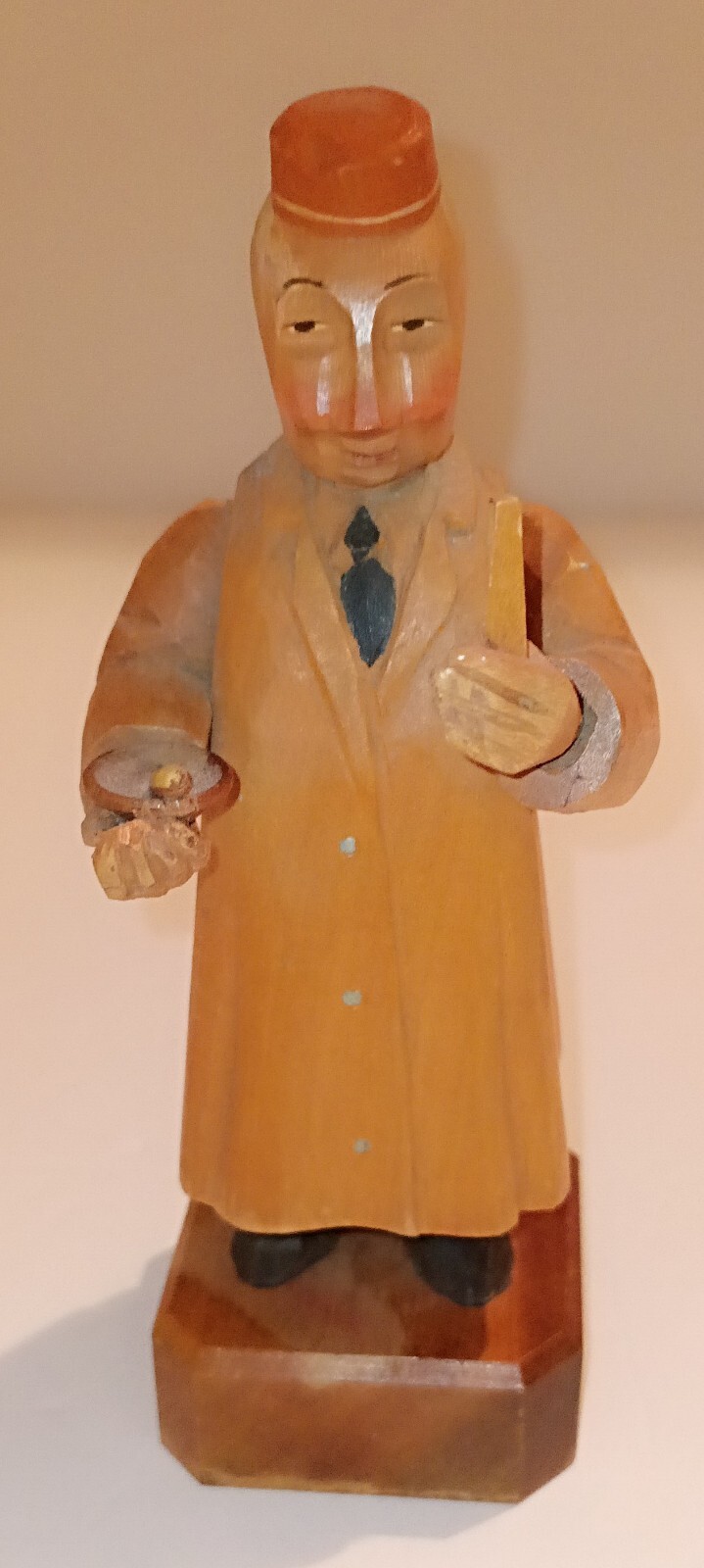 Vintage ANRI Wood Carved Doctor/Pharmacist Medical Figurine Sculpture Rare Find.
