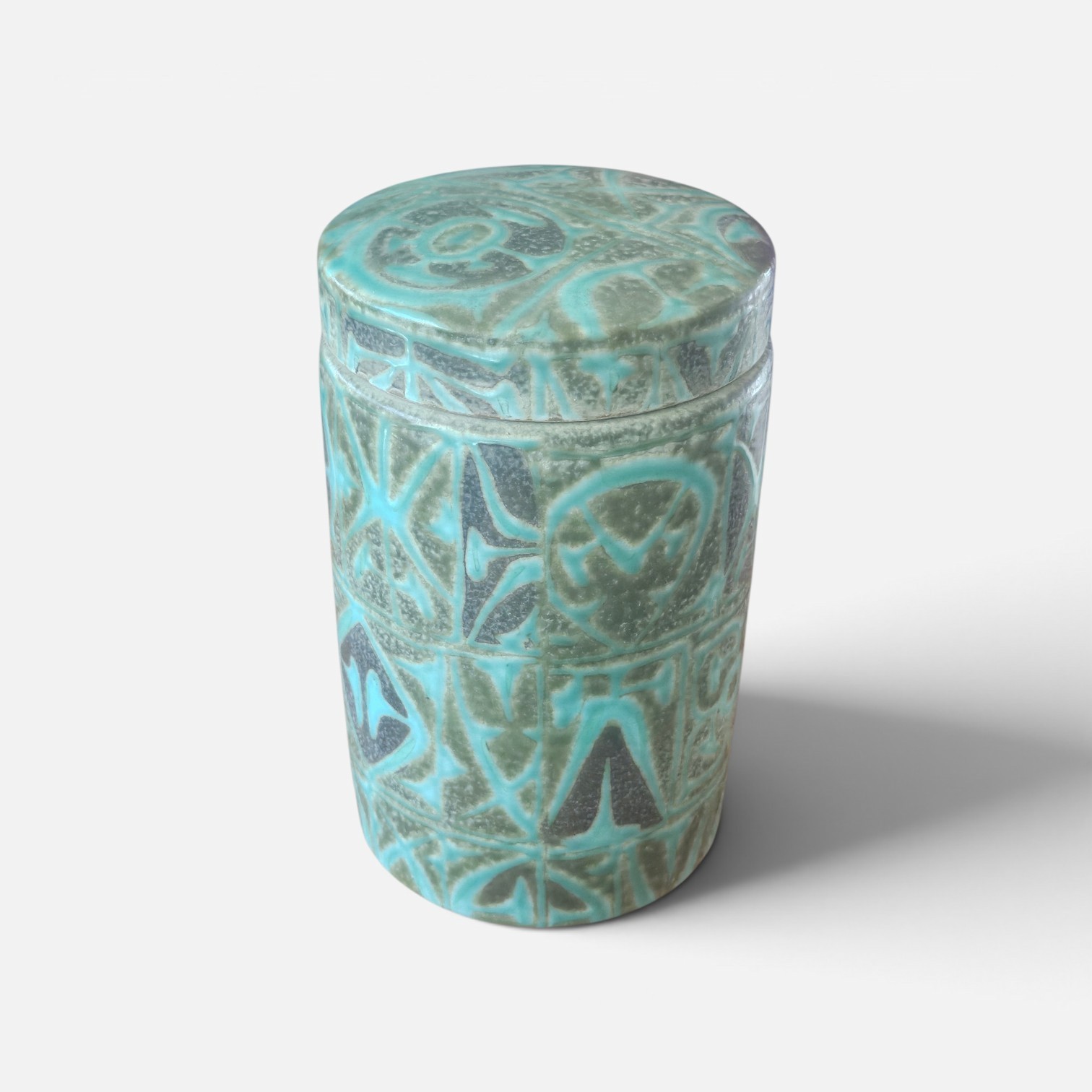 Royal Copenhagen Baca Green Canister by Nils Thorsson. 712 of 3404 series