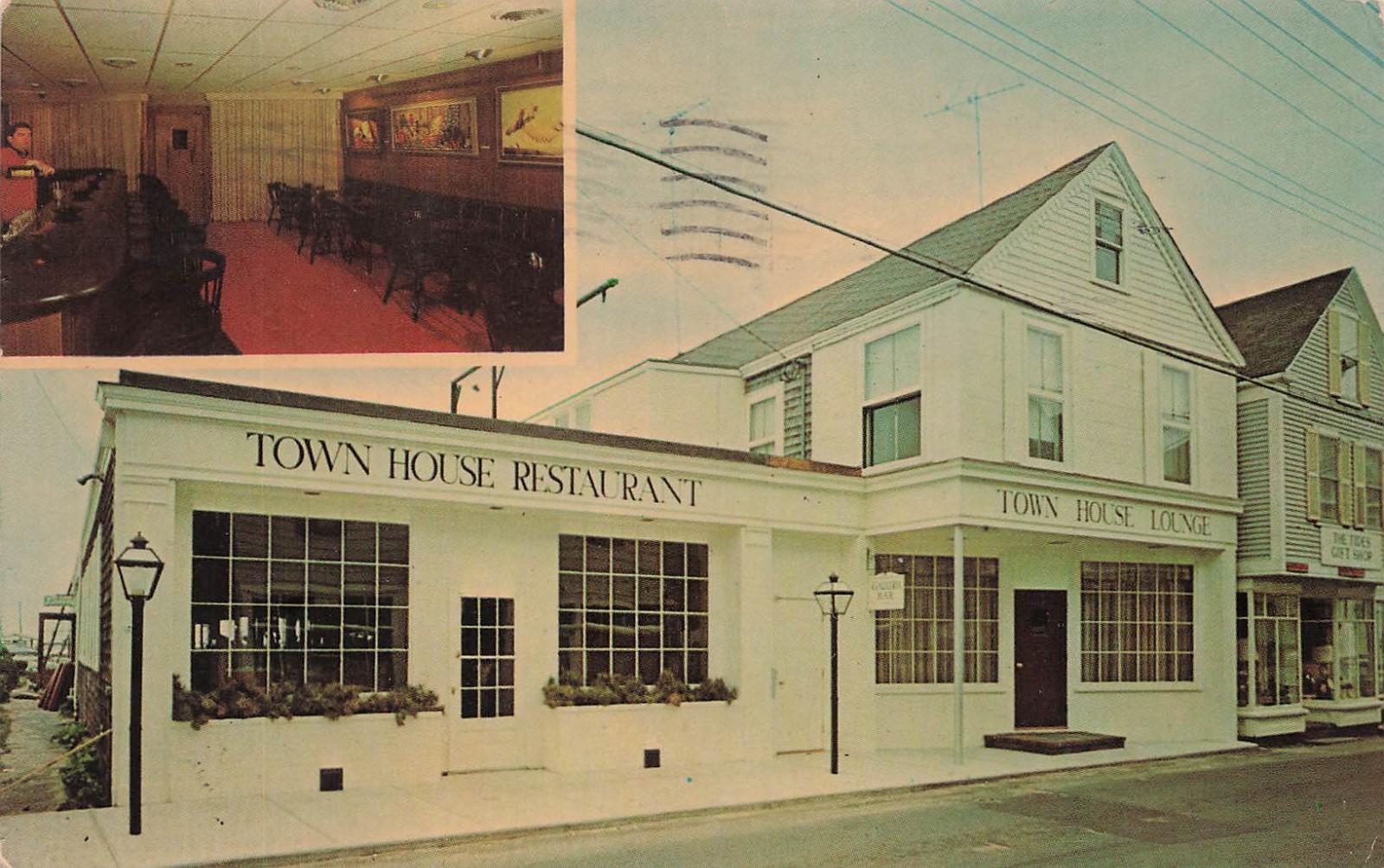 Provincetown Cape Cod MA Town House Restaurant Interior Vtg Postcard J26