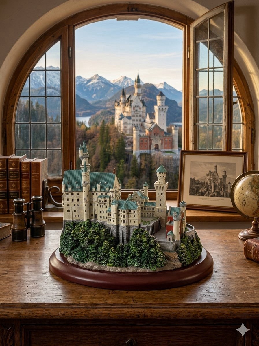 Vintage 1994 Lenox Neuschwanstein Castle Figurine Great Castles of the World 7\