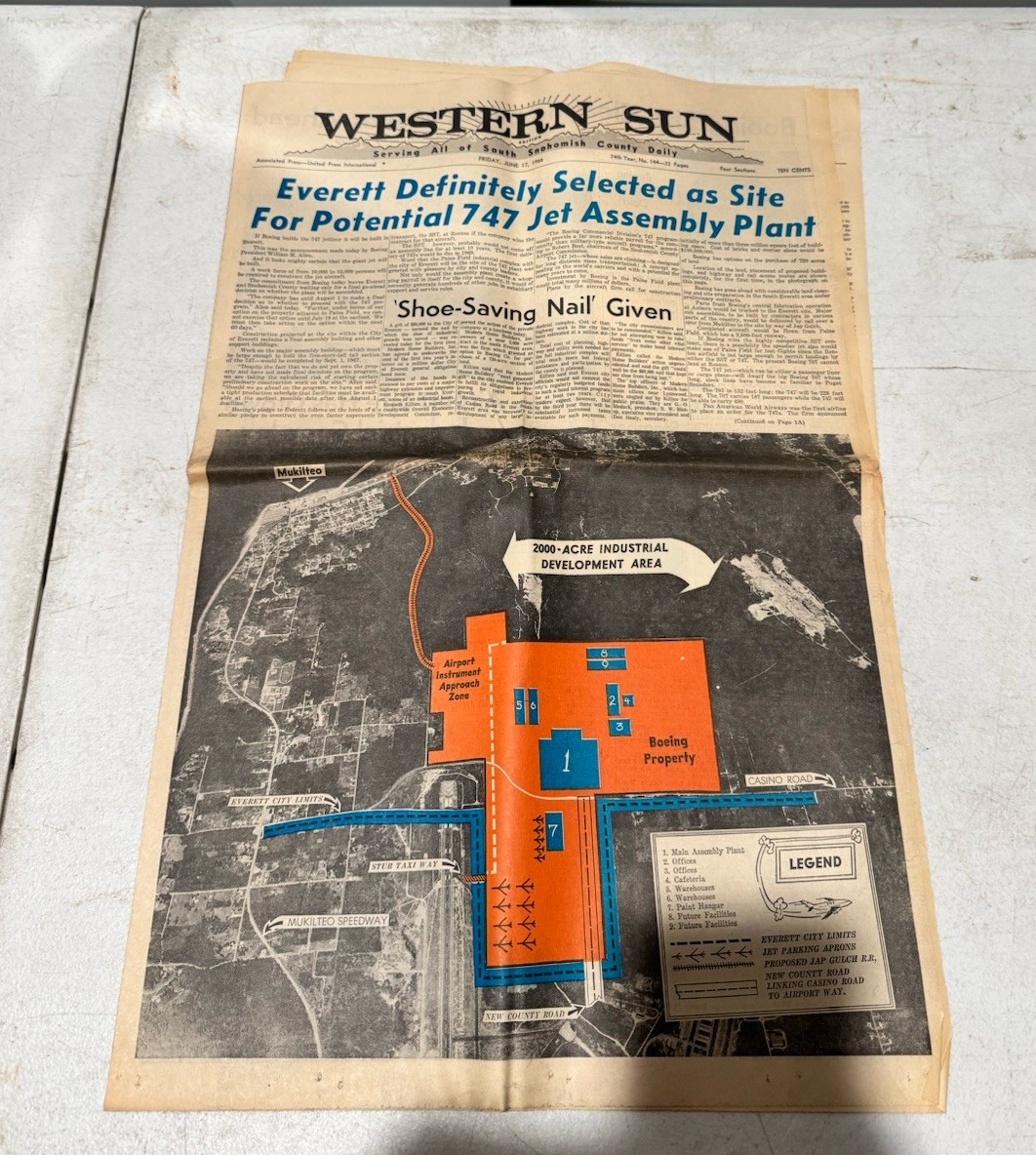 western sun newspaper boeing 747 jet assembly plant june 1966