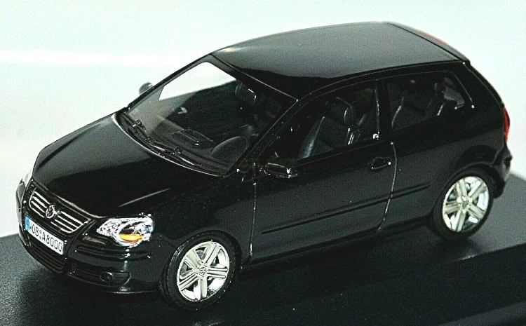 Minichamps 1/43 Volkswagen Polo 4 Facelift 2-Door 2005-09 Black Diecast Model