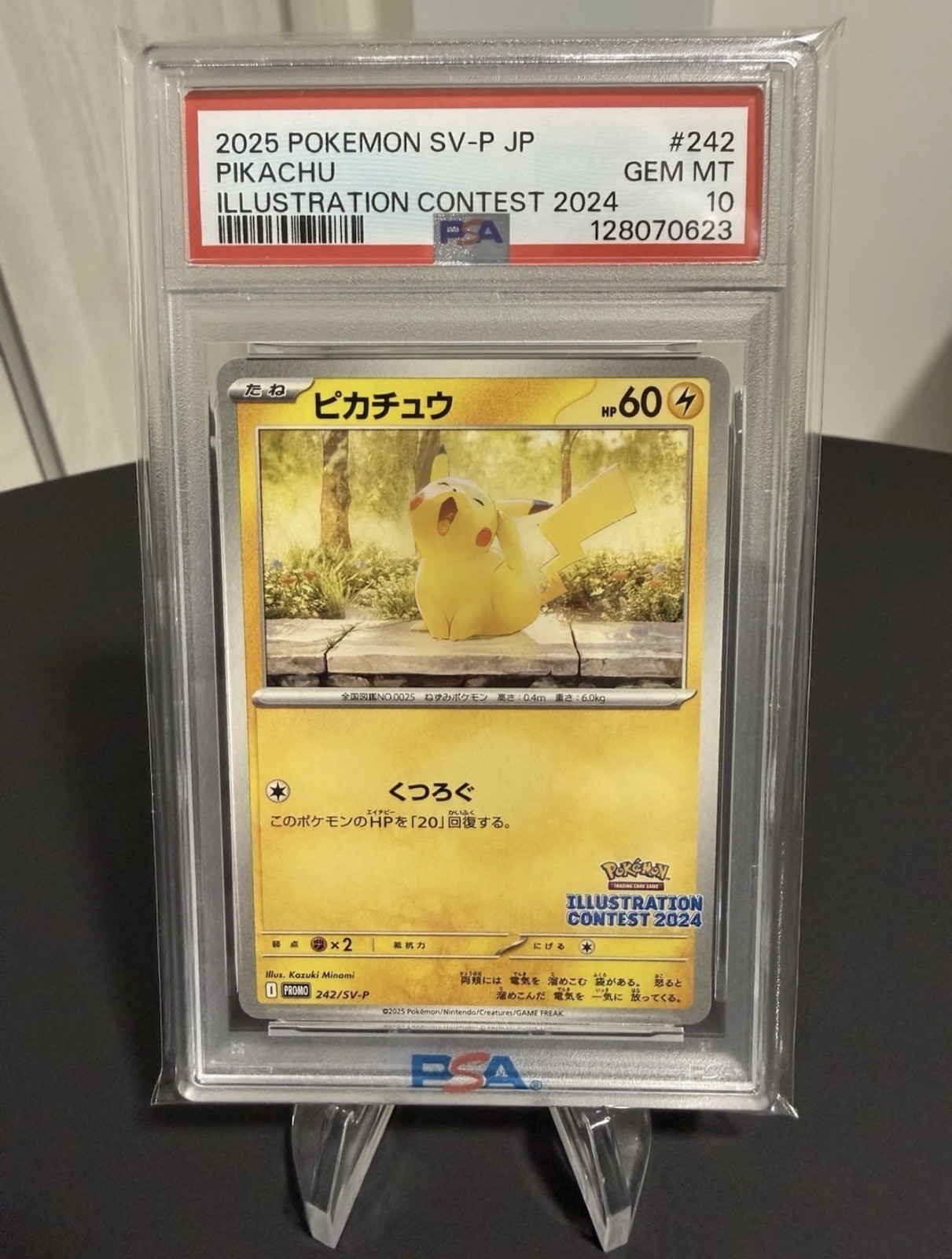 Pikachu PSA 10 242/sv-p Promo Illustration Contest 2024 Card Pokemon Japanese