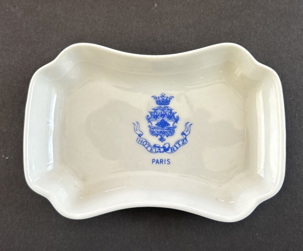 Vintage Hotel Ritz Paris Pillivuyt France Porcelain Ashtray 900912