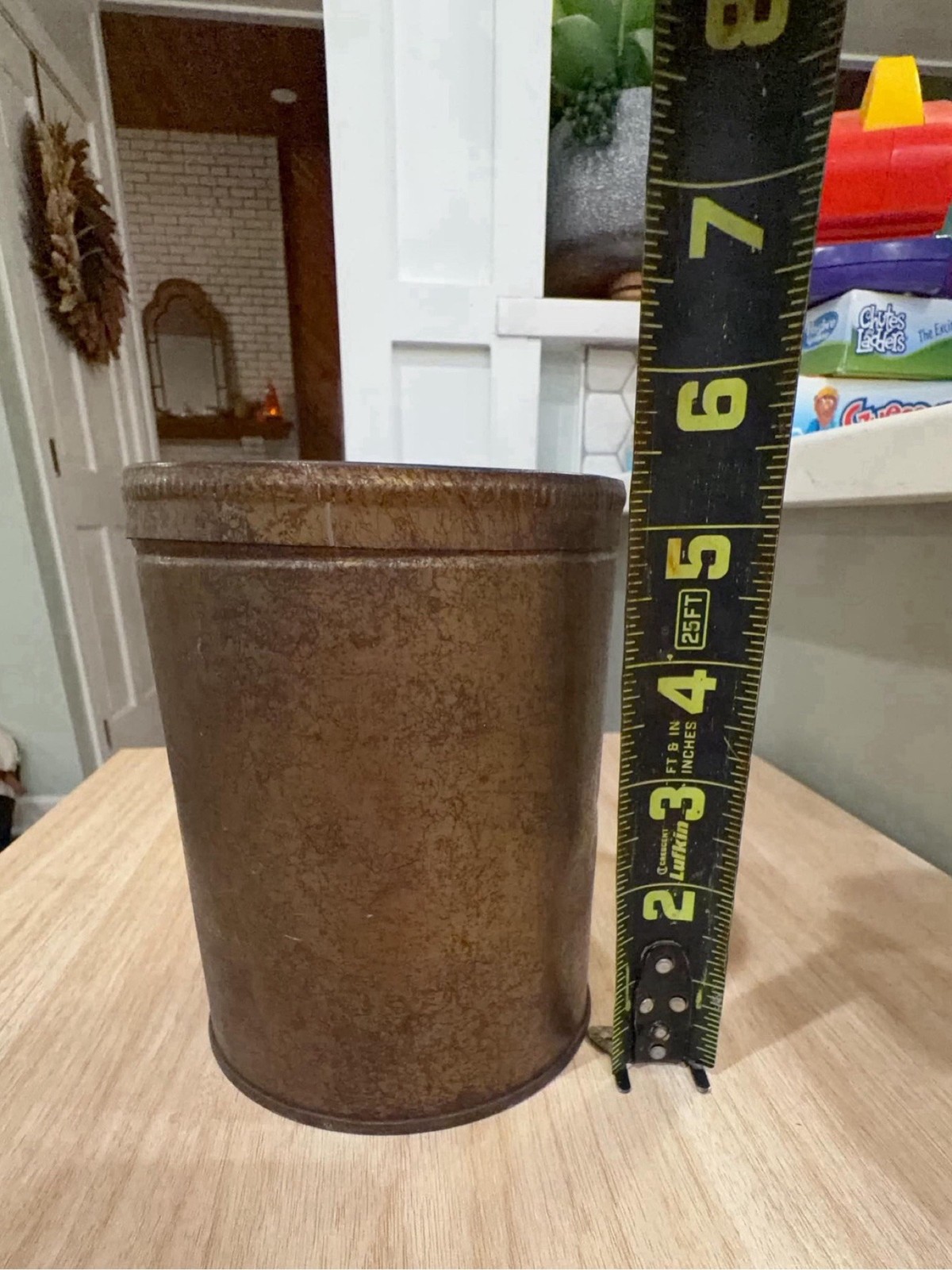 Vintage Luzianne Coffee 3 lb Tin Can Primitive Country Farmhouse Decor Patina