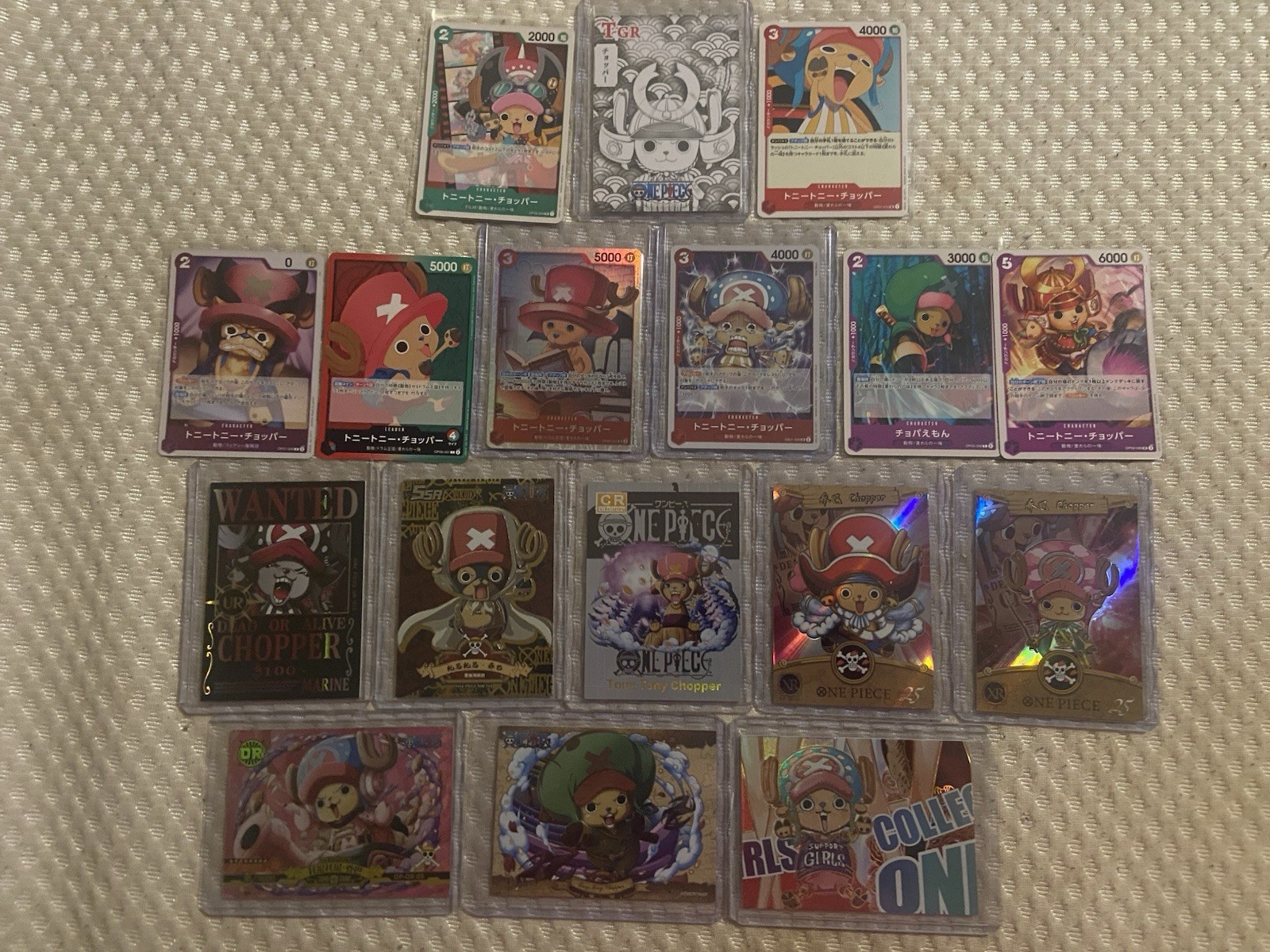 Lot Of 17 Tony Tony Chopper One Piece Cards