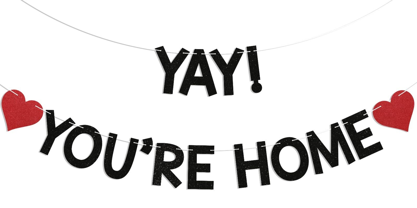 Yay You\'re Home Banner - Welcome Back to Home Sign, Family Reunion Party Bu...