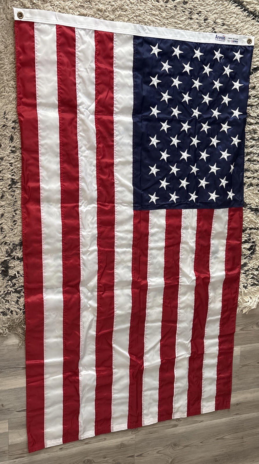 Annin American Flag 3x5 Nyl-Glo 100% All Weather Nylon USA Outdoor Flag