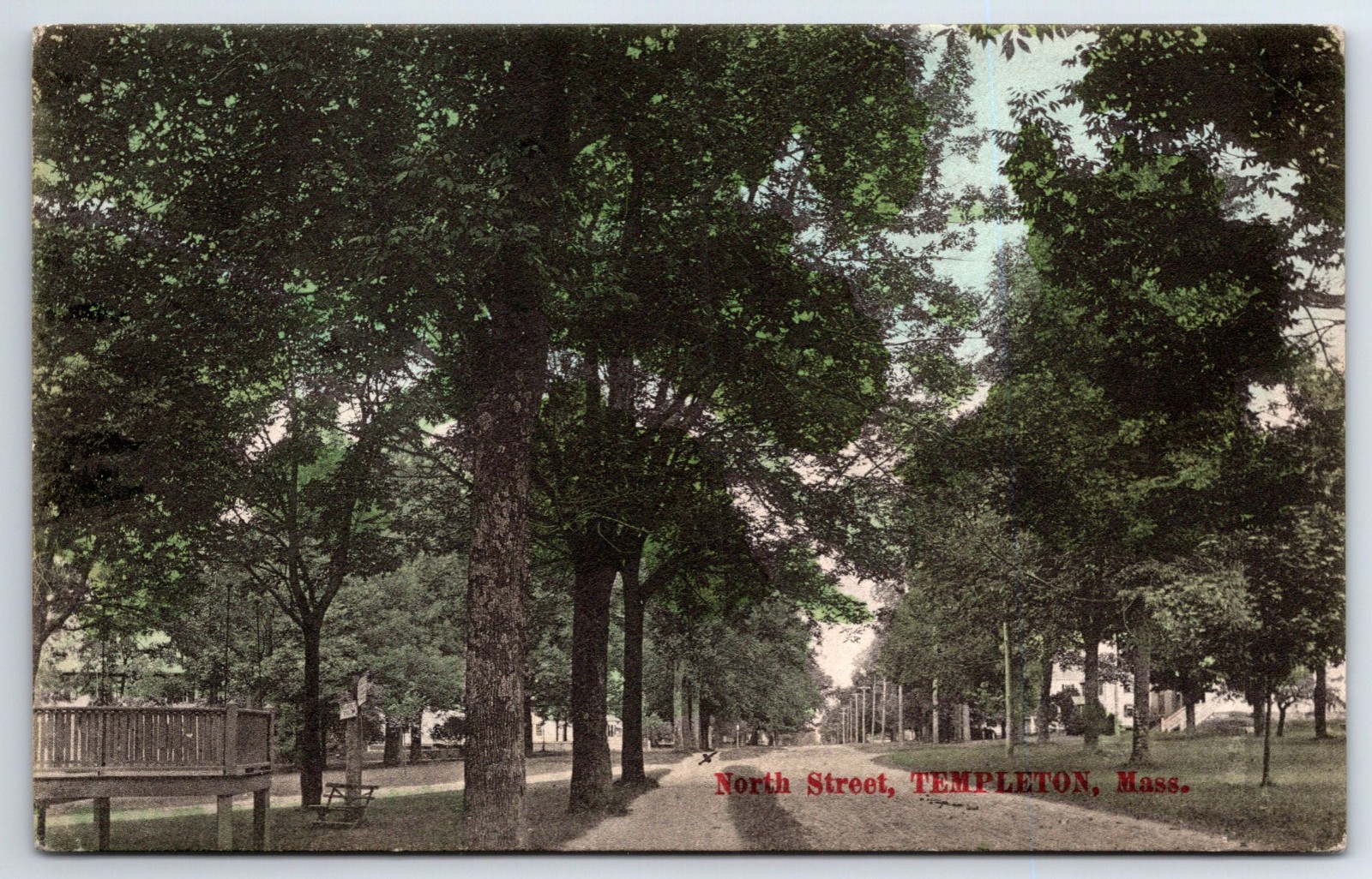 Postcard MA, View Of NORTH STREET  Templeton, Massachusetts, c1912 Posted   MA1