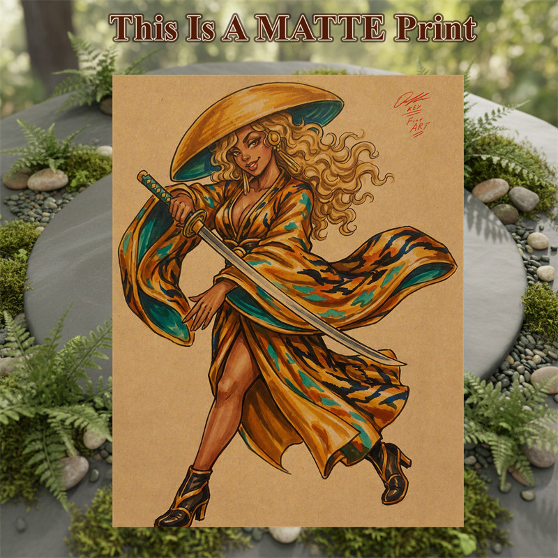 Sundance Original Color Illustration Mixed Media Fine Art Print 8.5x11 - Keyeske
