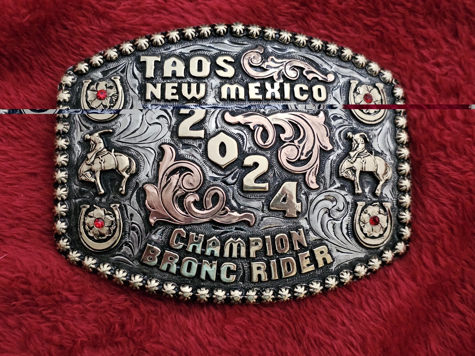 Bronc Riding☆X~TREME☆2024☆RODEO CHAMPION TROPHY BUCKLE☆Taos New Mexico☆RARE☆690