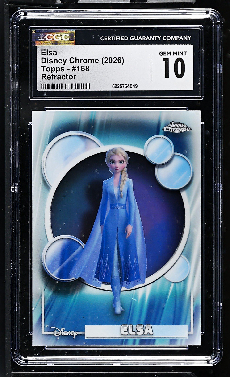 Topps 2026 Disney Chrome Frozen Elsa #168 Refractor CGC 10