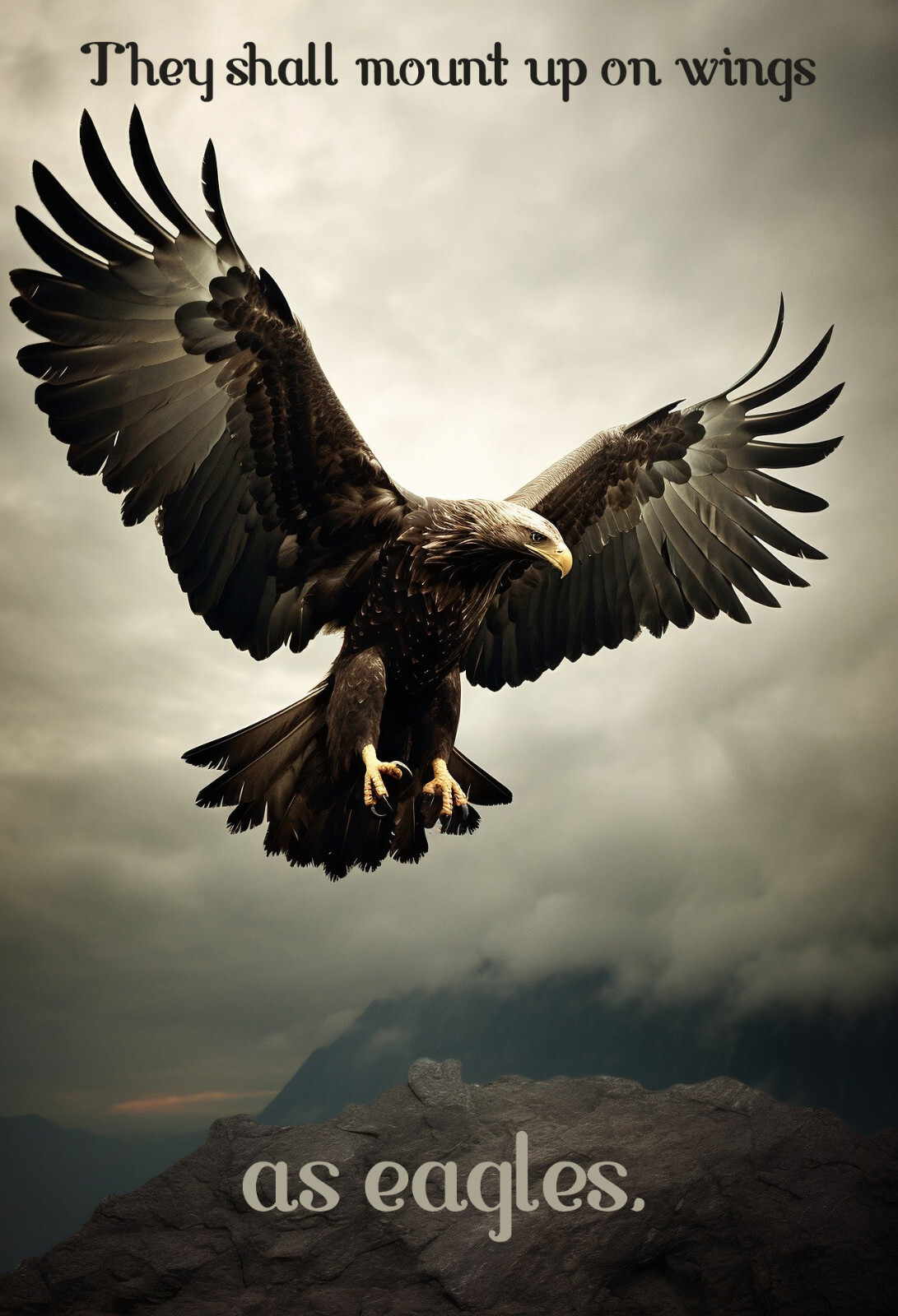 THEY SHALL MOUNT UP ON WINGS AS EAGLES *2X3 FRIDGE MAGNET* SCRIPTURE BIBLE VERSE