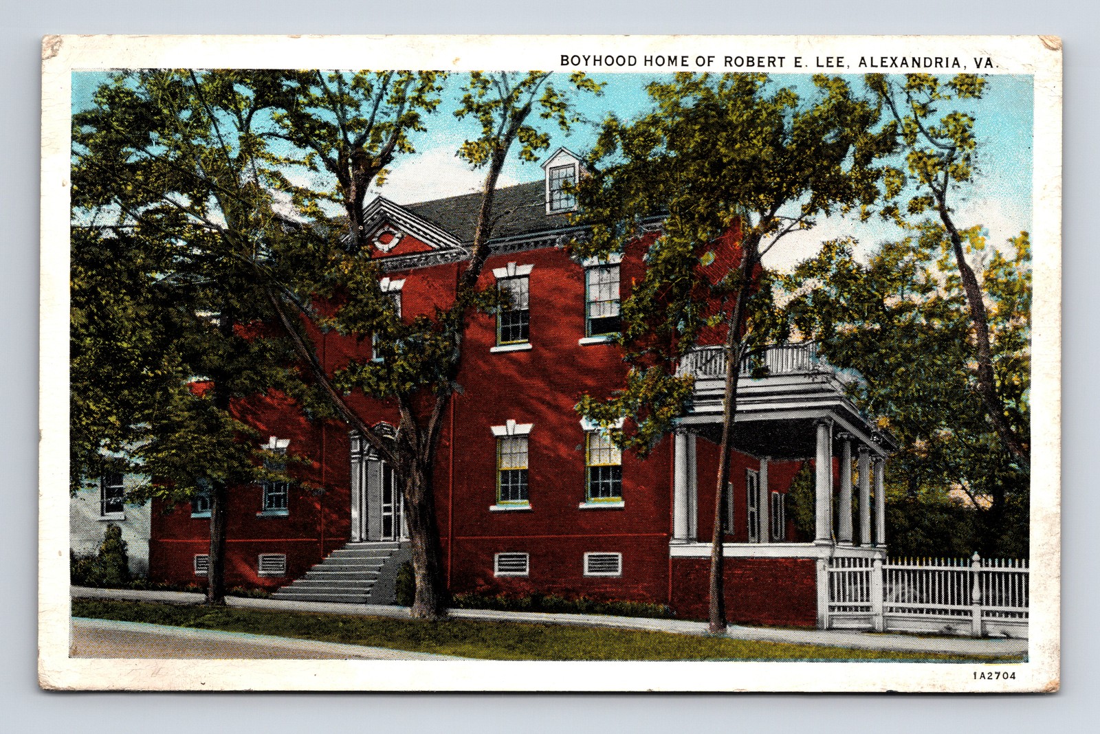 Boyhood Home of Robert E. Lee Alexandria Virginia VA Postcard