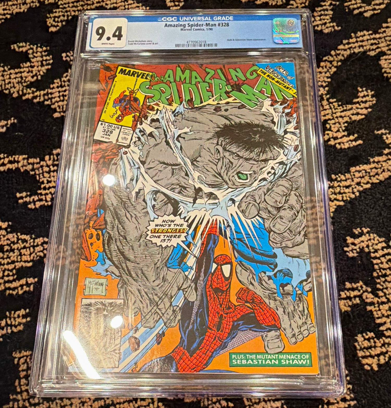 Amazing Spider-Man #328 CGC 9.4 (1990) Marvel Comics McFarlane Hulk