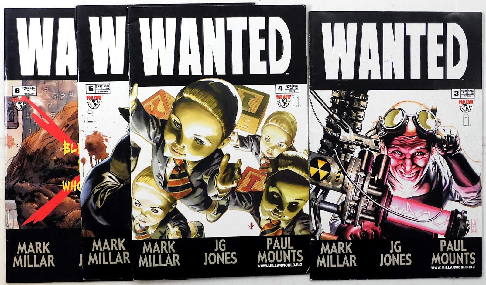 Wanted Lot of 4 #3, 4, 5, 6 (2005) Image Comics 1st Print Comic Books