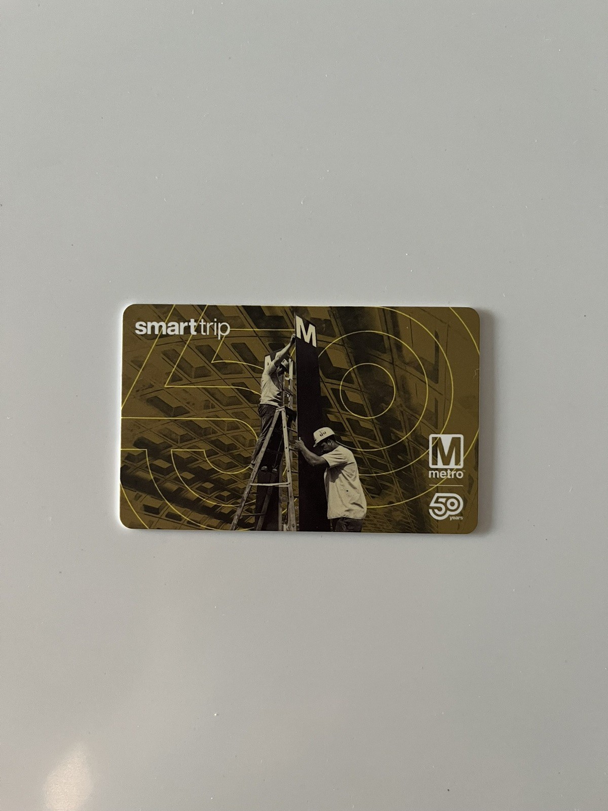 IN HAND Limited Edition Metro 50th Anniversary 1970s WMATA Smartrip Card