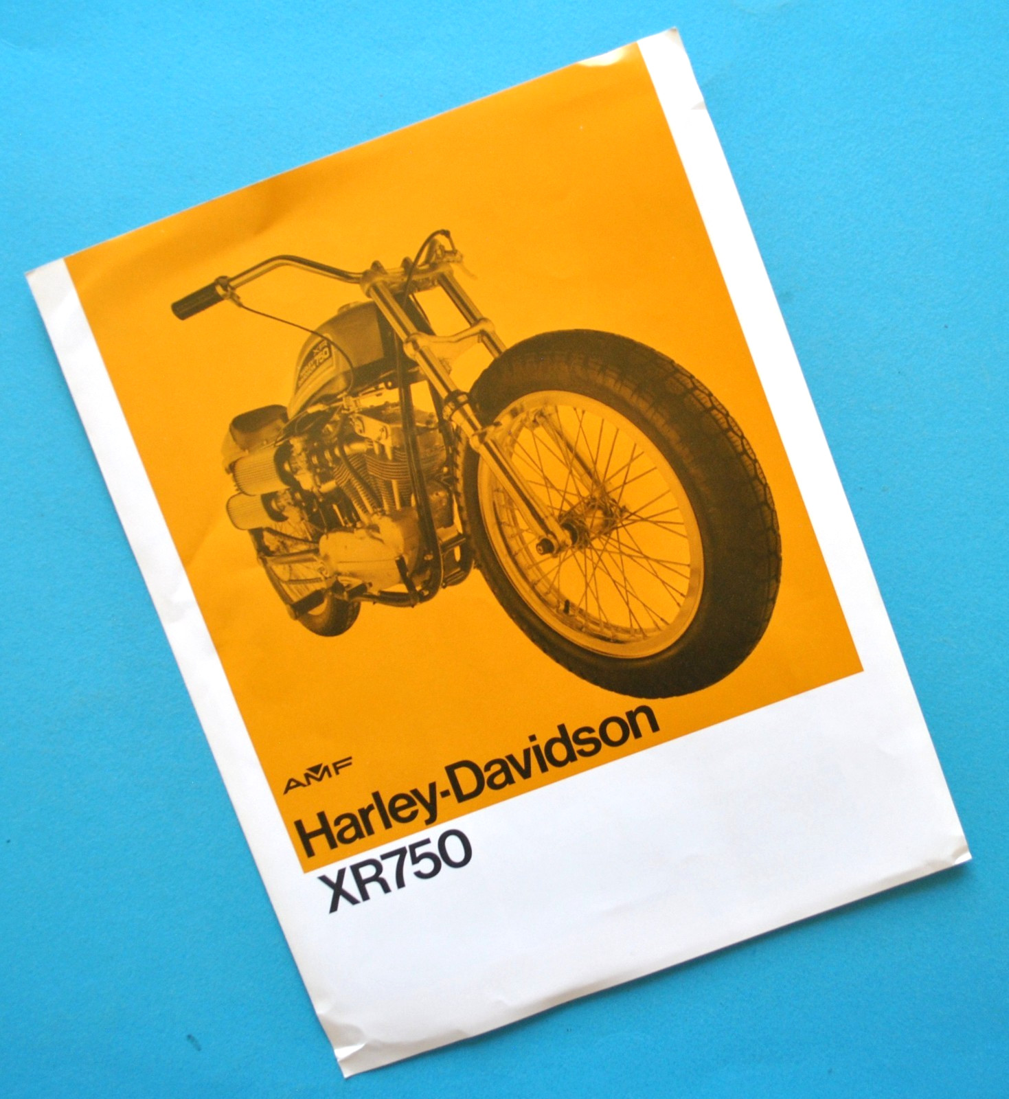 Original Vintage 1970's Harley Davidson Brochure XR750 Racing Motorcycle