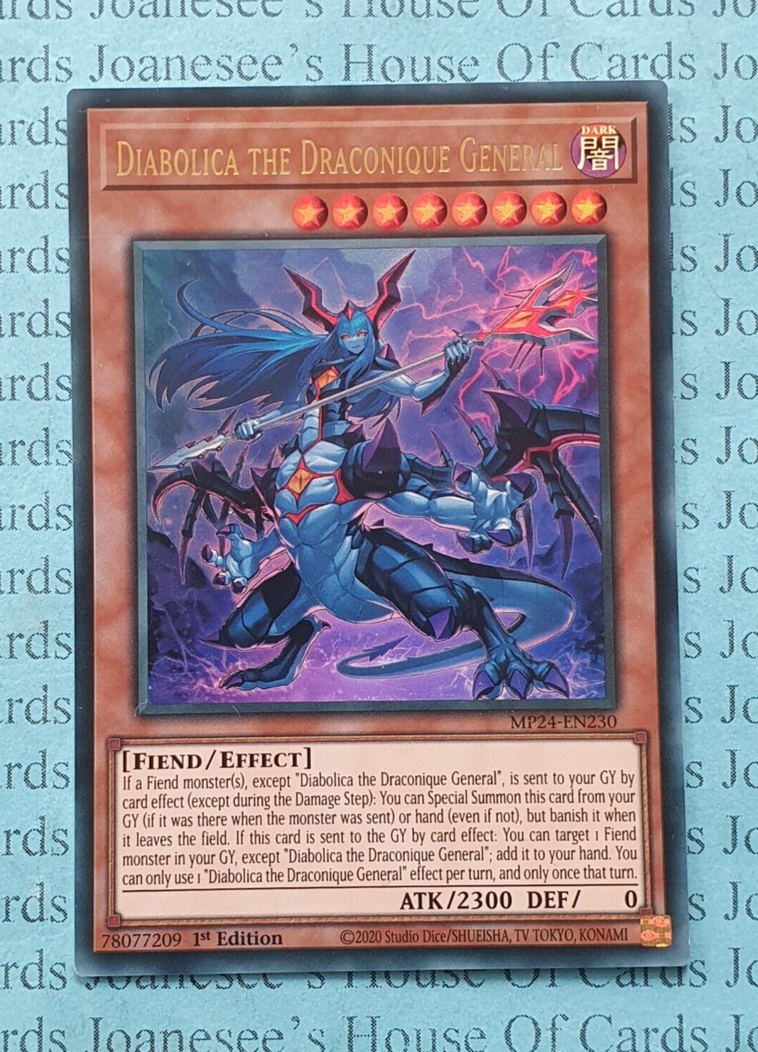 MP24-EN230 Diabolica the Draconique General Ultra Rare Yu-Gi-Oh Card 1st New